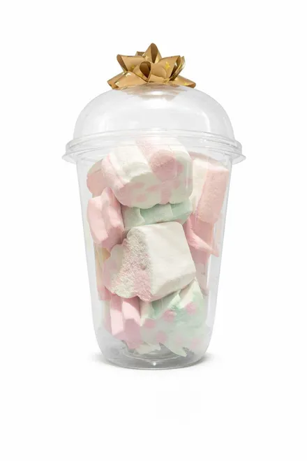 Marshmallow sweets in a cup