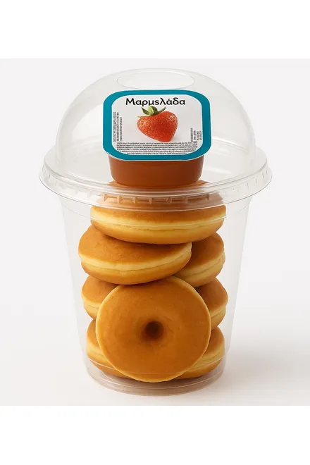 Mini donut with jam topping